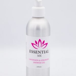 lavender and geranium shower gel essential me